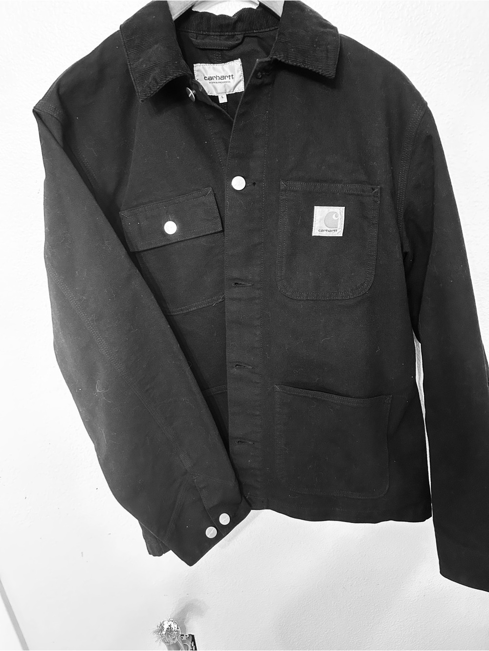 Carhartt Michigan Canvas Chore Jacket Black NWOT Men L Contemporary Michigan